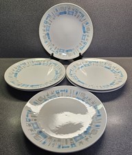 Set of 6 Royal China BLUE HEAVEN (10") Dinner Plates MCM Vintage Retro Excellent