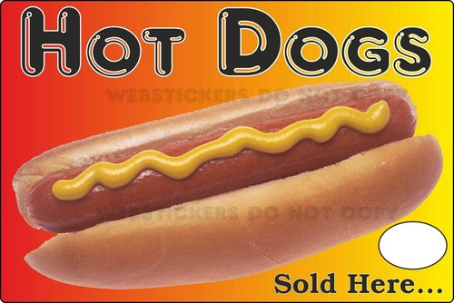 Hot dog catering stickers - hot,