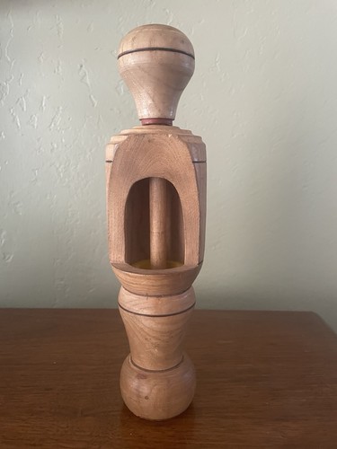 Vintage wooden wine bottle - wooden,