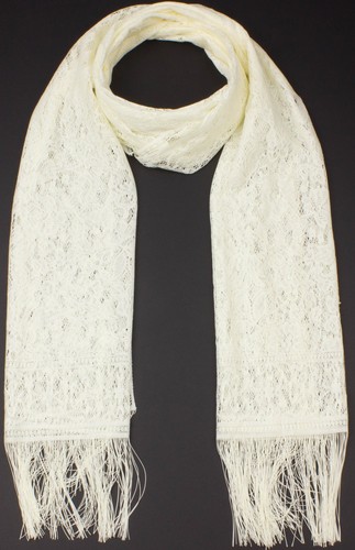 Floral lace scarf - scarf, shawl