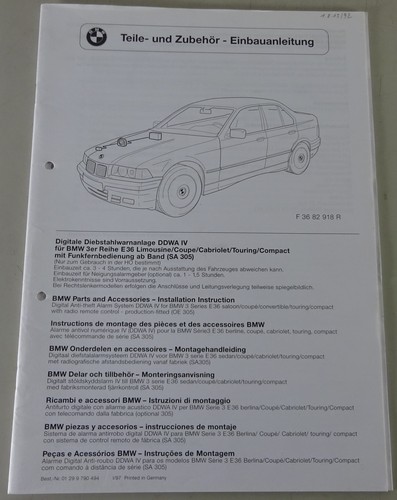 Installation manual bmw - installation, 3