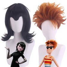 Cosplay Hotel Transylvania Mavis Johnny Wigs Halloween Masquerade Wavy Headpiece
