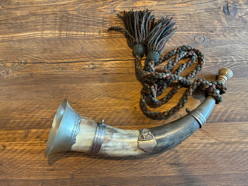 Antique brass mounted hunting - antique,