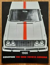 American 1966 TOYOTA CORONA car brochure. Vintage USA sales catalogue / prospekt