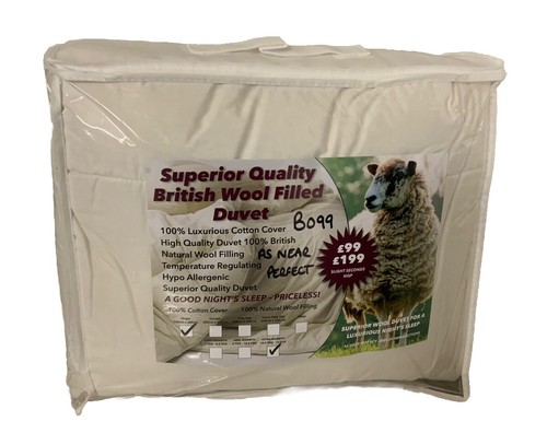 100 wool filled duvet single - wool,