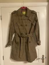 Aigle Khaki Check Trench Coat