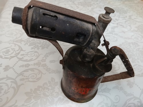 Vintage brass blow torch - vintage,