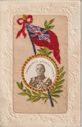 Silk postcard showing - ww,