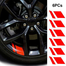 6x Red Reflective Car Wheel