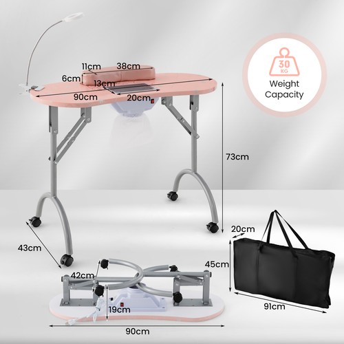 Portable nail table with - portable,