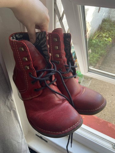 Fly london ankle boots red - london,
