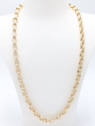Gold belcher chain 9ct - gold,