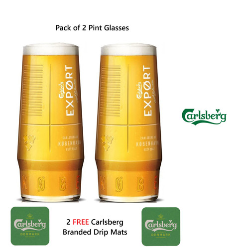 Carlsberg pint glasses - pint,