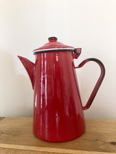 Vintage Red Enamel Coffee Pot