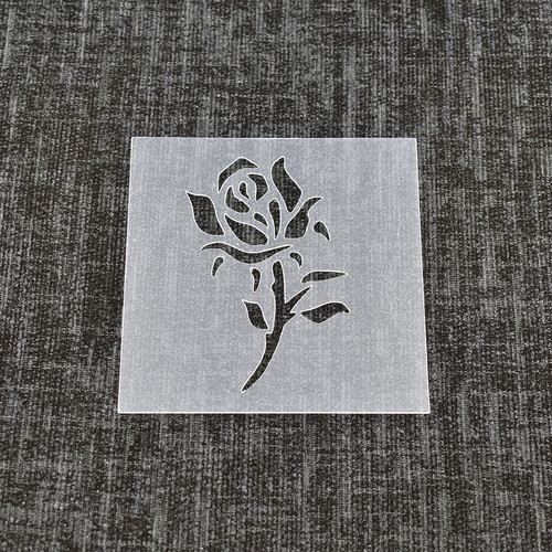 Rose floral stencil - floral,