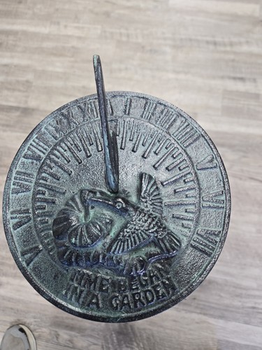 Time began garden sundial - began,