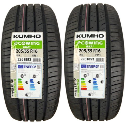 205 55r16 kumho ecowing - x2,