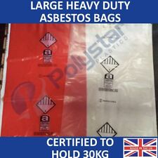 ?10 X Asbestos Waste Bags ?Heavy Duty Large 1200mm x 900mm(5 X RED & 5 X CLEAR