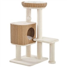 91cm PE Rattan Cat Tree Tower