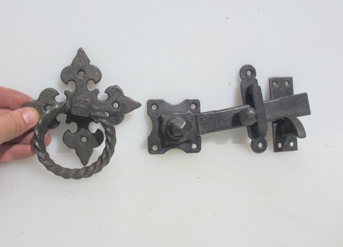 Victorian iron door - door, latch