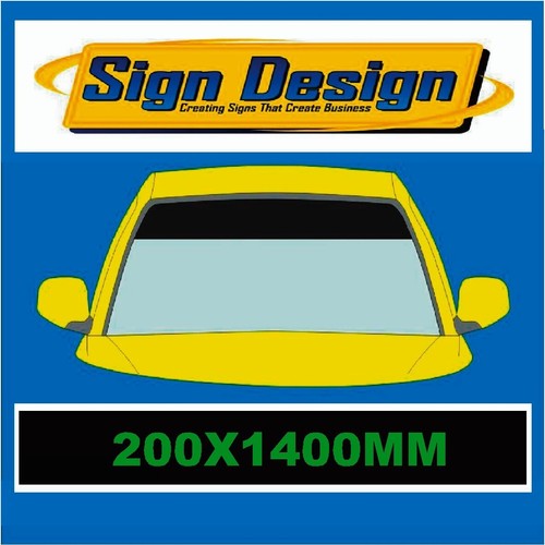 Matt black car windscreen - black,