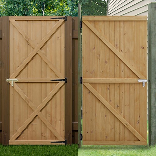 Large wooden garden gate - garden,