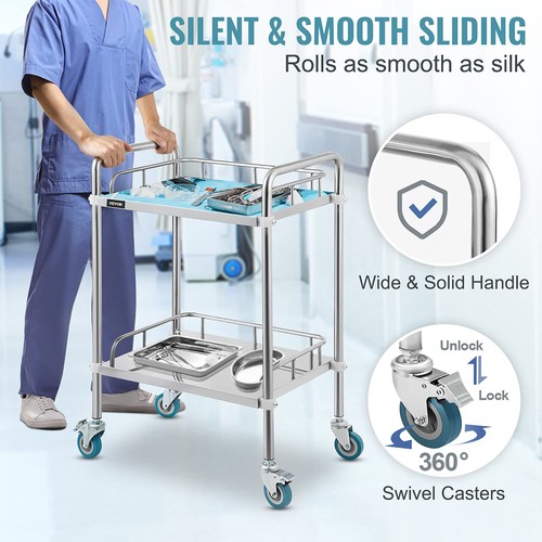 Tier dinner service - 2-tier, cart