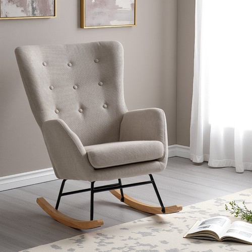 Hayden rocking chair beige - hayden,