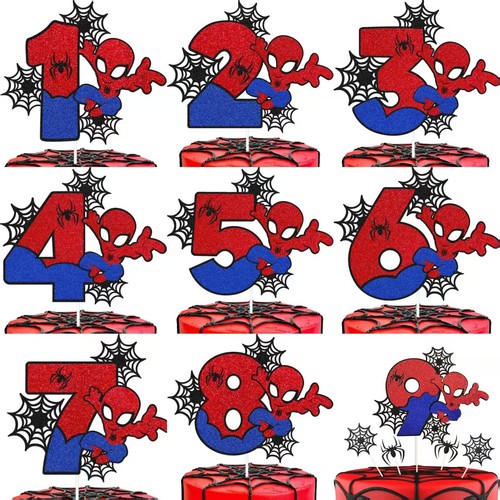 Spiderman birthday cake topper - spiderman,