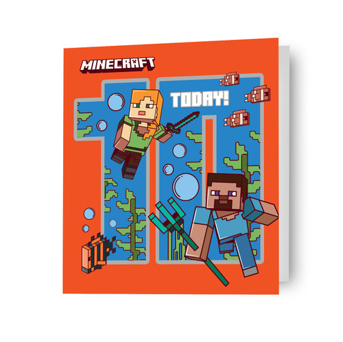 Age minecraft birthday card - age,
