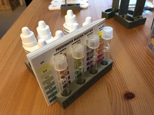 Aquarium Test Kit Holder rack tropical marine salt water nitrate (KIT NOT INC) 