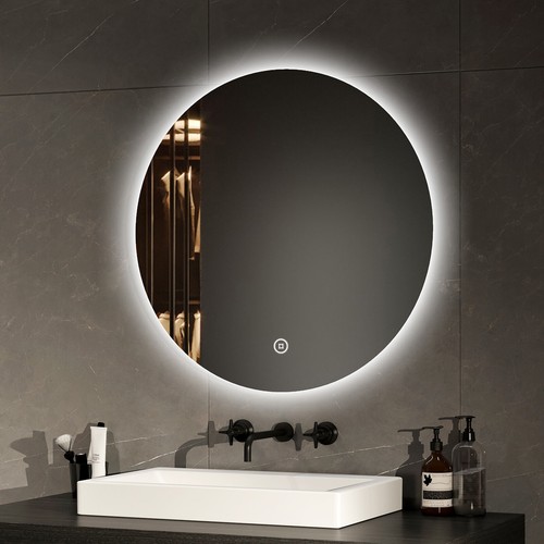 Emke round bathroom mirror - round,