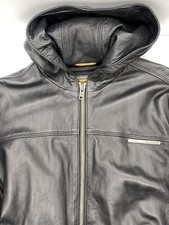 Superdry Hooded Leather Jacket