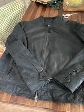 ALL SAINTS BOMBER JACKET REAL LEATHER matt XL Womens Casual BLACK