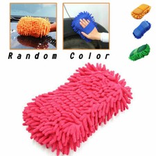 Car Sponge Washing Brush Microfiber Chenille Auto Cleaner Clean Accessories