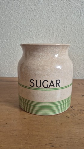 Antique ceramic sugar jar - ceramic,