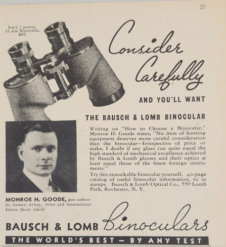 1937 print bausch lomb - ad,