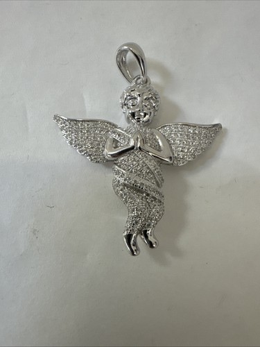 925 sterling silver cherub - cz,
