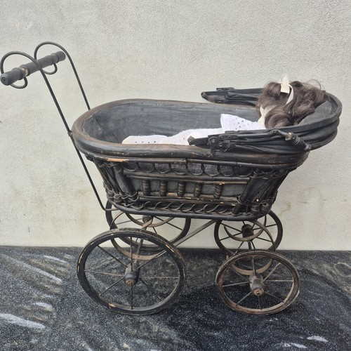 Antique victorian wicker baby - wicker,