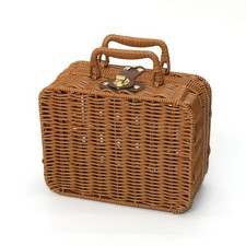 Mini Wicker Picnic Basket