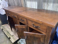 Solid Oak Sideboard With Original Bespoke Handles Great Condition