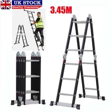 12 in 1 Heavy Duty Foldable Aluminium Combination Step Ladder Multi-Purpose