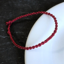 Lucky Bracelet. Red Nylon. Tibetan Buddhist Kabbalah Braided