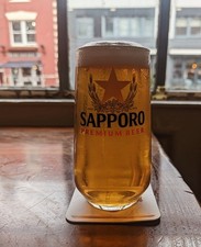 1 X Sapporo Beer Glasses Japan