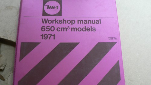 Bsa a65 workshop - a65, manual