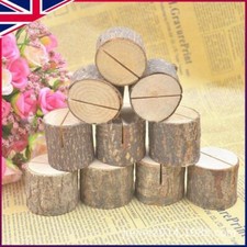 10pcs Wooden Table Card Holder Number Place Menu Name Stand Wedding Party Decor