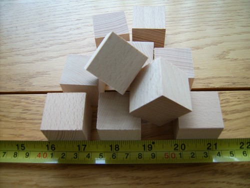 20x wood cubes wooden - cubes.,
