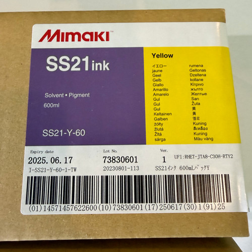 Oem mimaki ss21 yellow 600ml - oem,