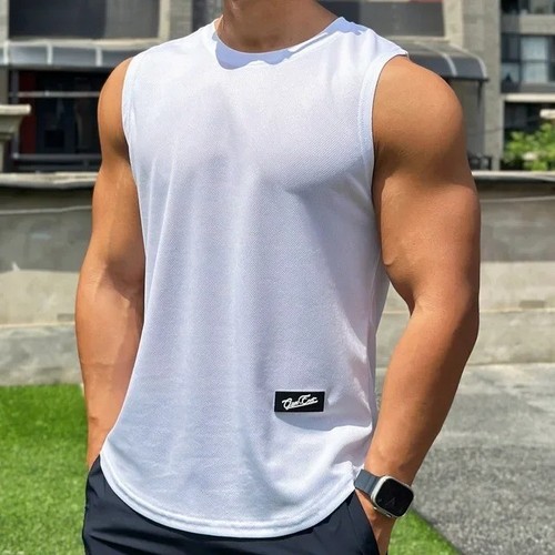 Men mesh gym tank top - men's,