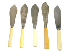 Fish Servers Silver Plate Cutlery Plated Vintage Antique Specialist 5 Flatware